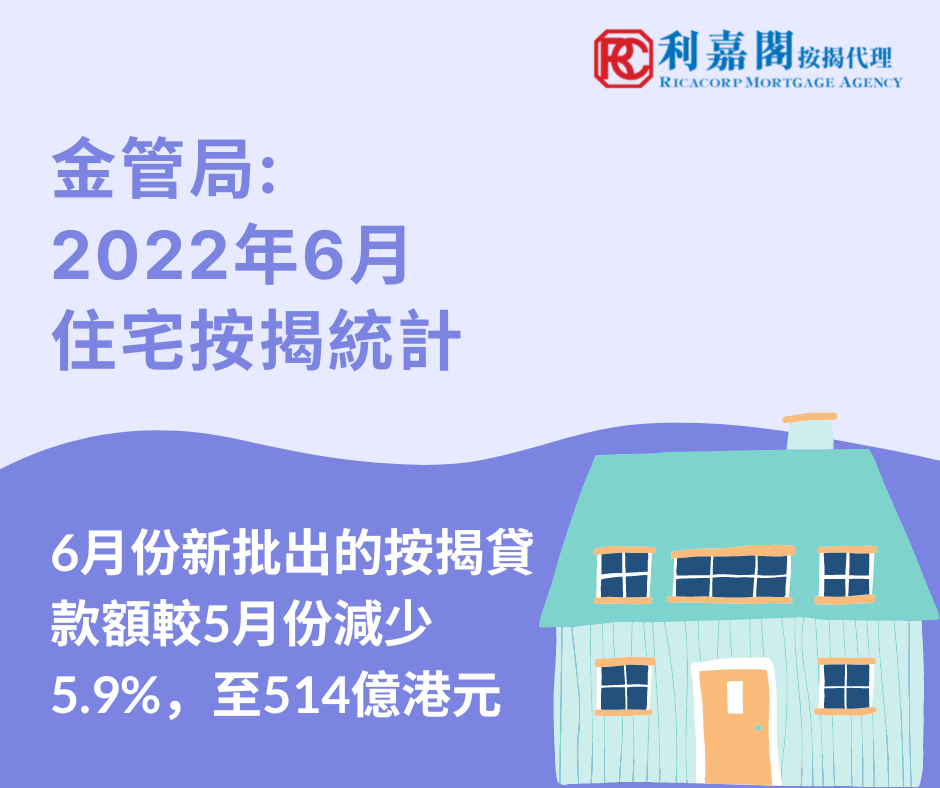 2022年6月住宅按揭統計調查結果