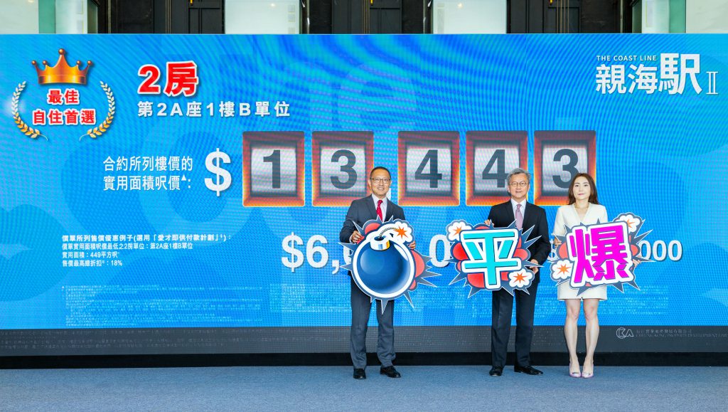 親海駅II The Coast Line II 按揭優惠 3 位於九龍東油塘「親海駅II The Coast Line II」首張價單共推 132 伙, 2 房單位呎價折實低見$13,443