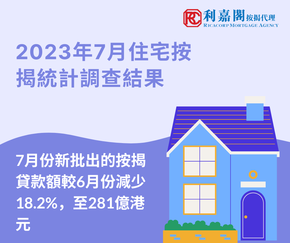 2023年7月住宅按揭統計調查結果