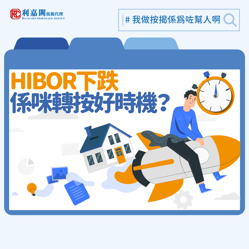 過去一星期「香港銀行同業拆息」（HIBOR）不斷下跌。一個月HIBOR影響物業按揭貸款息口，而一般H按計劃的息率為一個月HIBOR加1.3厘或另一個封頂息率（如最優惠利率（P）減1.75厘，以較低者為準），故採用H按的業主最近終可享受低於封頂位的實際按息，為接近兩年以來的首次。而HIBOR始大跌後未有煞停跡象，至23日已連跌六天，收報0.58974厘，乃2022年6月以來的最低位。原先一個月HIBOR跌至兩厘左右時很多分析指其很快會反彈，觀乎這幾天令人咋舌的跌勢，似乎還是過早蓋棺定論。