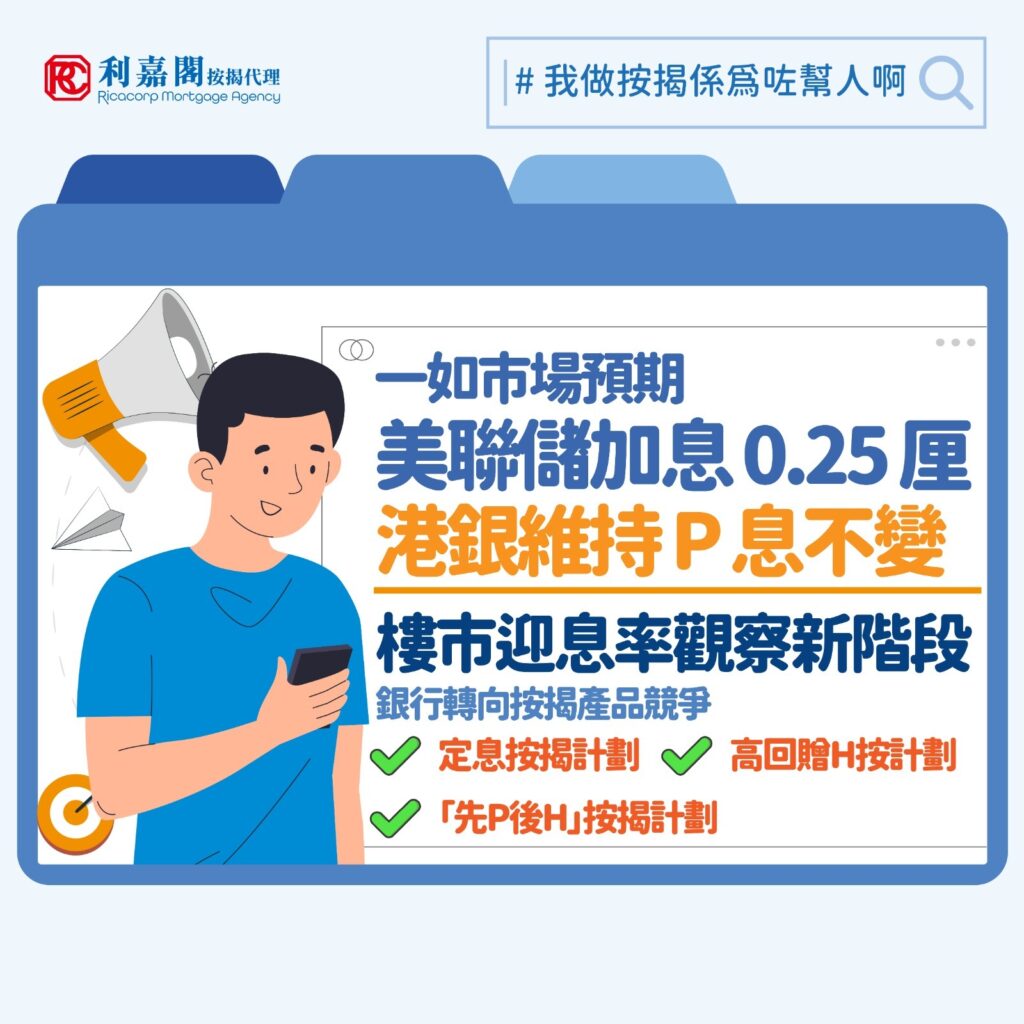 美國議息 | 美聯儲10月議息按兵不動 港銀維持P不變 3 美聯儲剛公布10月份議息結果,宣布維持基準利率於 3.75%-4.00% 不變,暫停緊縮步伐,結果符合市場預期。儘管美息按兵不動,本港主要發鈔銀行(包括滙豐、中銀香港及渣打香港)亦隨即宣布維持最優惠利率(P)於現有水平不變,保持在 5 厘至 5.5 厘,預計其他主要銀行將陸續宣布。